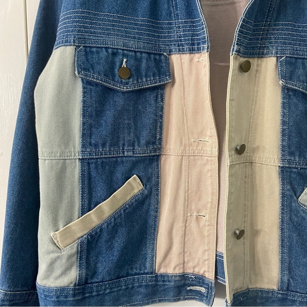 Together Vintage Patchwork Jean Jacket - image 2